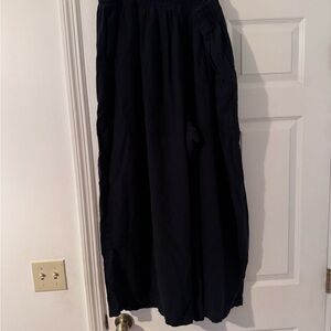 Ava & Viv Classic Black Linen Pant